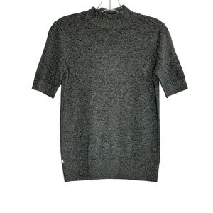 Lafayette 148 New York Dark Gray Crewneck Sweater